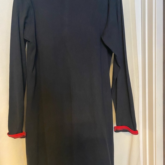 Colorful Floral Embroidered Black Dress - Picture 2 of 3